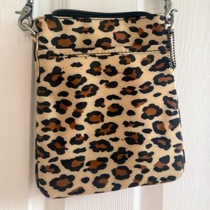 Leopard Print Crossbody Bag - Beige Brown